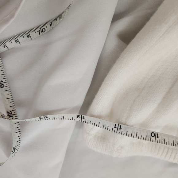 Guizio Nordstrom Elegant White Midi Skirt Bodycon Maxi Cream Slit Knit Shape - Picture 6 of 7